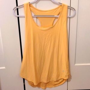 Active exercise racer back tank warm butter yellow